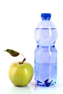 bottle water apple