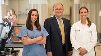 Members of BIDMC's Spine Center (left to right): Heather Pisapia, NP, Efstathios Papavassiliou, MD, and Renee A. Moran, DO
