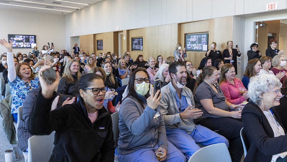 BIDMC Nurses During Call Receiving News of Magnet Recognition