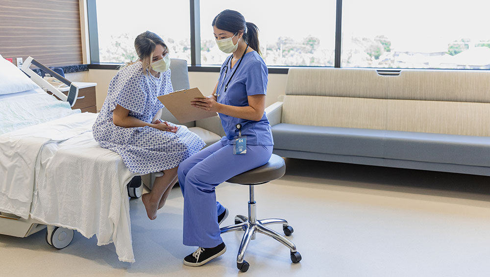 Female patient and female provider