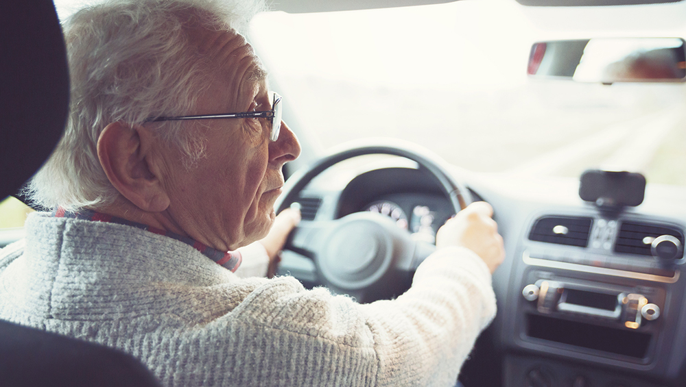 Senior Adult Driving a Car