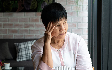 Senior Asian Woman with Dimentia