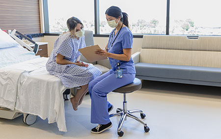Female patient and female provider