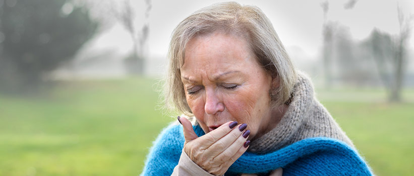 woman coughing