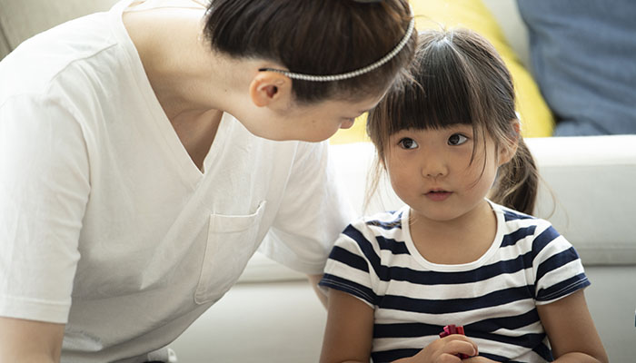 Asian Mother with Young Daughter