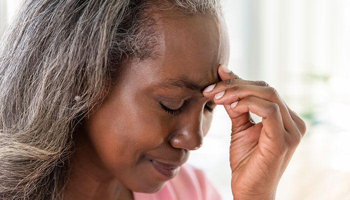 Depressed Black Female Cancer Patient