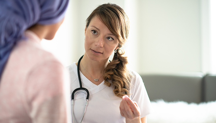 Patient and doctor DCIS treatment consultation Patient and doctor DCIS treatment consultation
