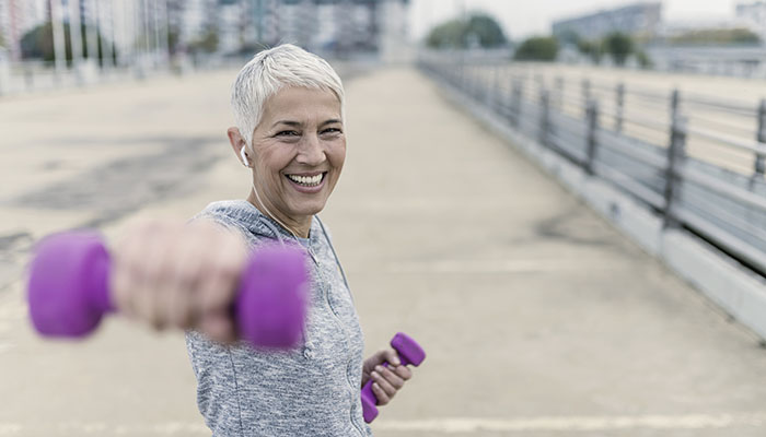 Senior Cancer Survivor Exercising