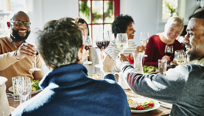 Thanksgiving dinner with family and friends