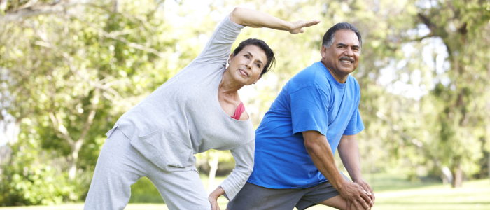 couple beginning exercise