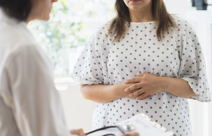 Doctor going over weight loss procedures
