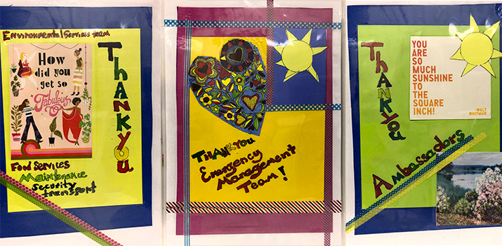 Employee appreciation posters created by Marjorie Keyser