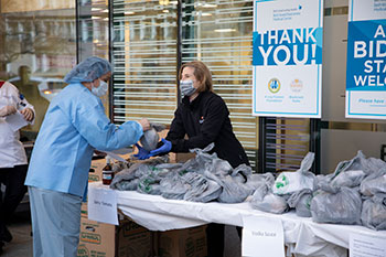 A Leg Forever and Black Jack Pasta provided meals to hardworking BIDMC staff