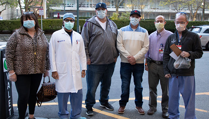 The Norden family reunited with trauma surgeons Alok Gupta, MD, Michael Yaffe, MD, and Charles Cook, MD BIDMC trauma surgeons Alok Gupta, MD, Michael Yaffe, MD, and Charles Cook, MD with members of the Norden family