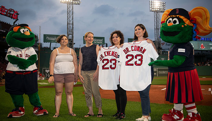 (L-R) Dr. Vanessa Cowan, Dr. Amy Evenson, Rosina-Maria Lucibello and Jesse Mermell. 