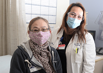 BIDMC Patient Moi Luong with Nurse Practitioner Hieu Tieu