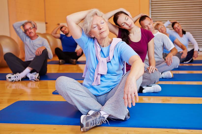 Woman Stretching