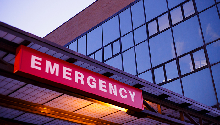 Emergency hospital sign