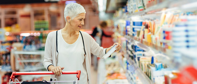 Woman Shopping for Heart Healthy Food