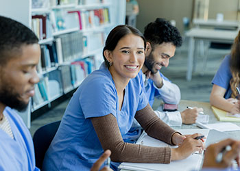 Medical residents working together