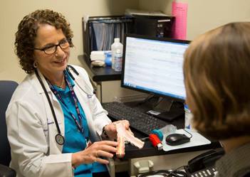 BIDMC Allergy and Asthma Specialist with a Patient