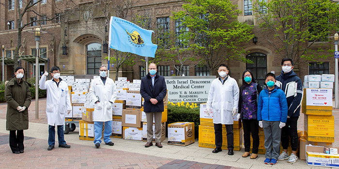 BIDMC CardioVascular Institute Staff with Generous PPE Donors BIDMC CardioVascular Institute Staff with PPE Donors