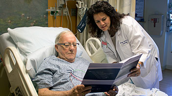 Cardiac nurse and patient
