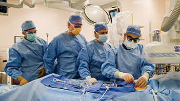 CVI surgeons implanted the first CoreValve in a severe aortic stenosis patient since FDA approval. CVI surgeons implanted the first CoreValve in a severe aortic stenosis patient since FDA approval.