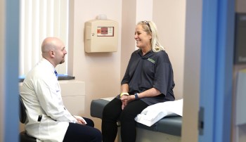 Liver Center Physician with Patient