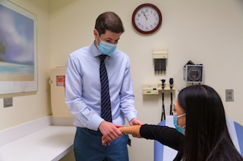 Dr. Brett Carroll and Patient