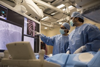 BIDMC interventional radiologists performing a procedure BIDMC interventional radiologists performing a procedure