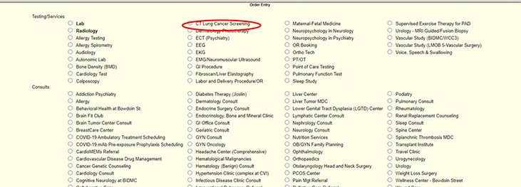 Lung cancer report screenshot