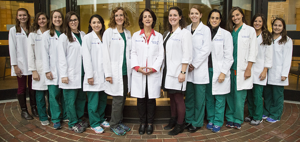 BIDMC's Voice, Speech and Swallowing Therapy department (Left to Right): Ashley Boulanger, Alyssa Freeman, Julie Gilmer, Elana Katz, Laina Piera, Karen Sheffler, Cynthia Wagner, Tori Flormann, Carla Hendricks, Ana G. White, Laura Bauman Castro, Sarah Mousseau, & Sarah Mackenzie.