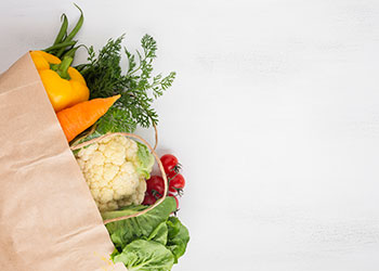 Healthy Vegetables in a Grocery Bag