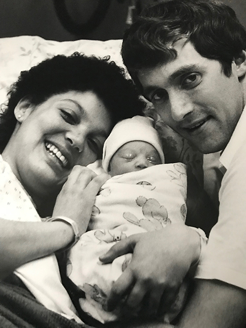 Cathy and Doug Harwood with baby Katie BIDMC patient Cathy Harwood with husband Doug and baby Katie
