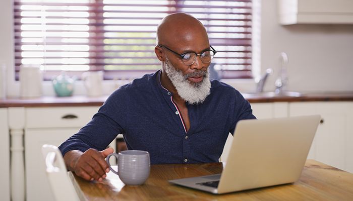 BIDMC patient at a telehealth appointment