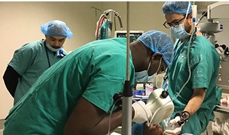 Dr. Clune Prepping for Surgery