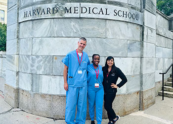 Current fellows in front of HMS