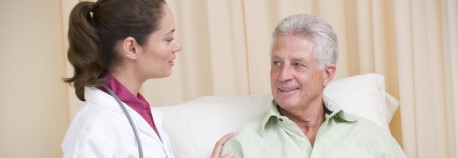 Nephrologist communicating with patient