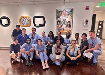 BIDMC's OBGYN DIA Committee organizes opportunities for learning and reflection. Committee members are pictured at an art exhibit at the Hutchins Center for African and African American Research