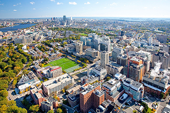 Aerial photo of BIDMC campus