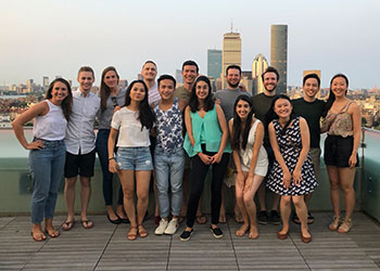 BIDMC Diagnostic Radiology Residents in front of the Boston skyline
