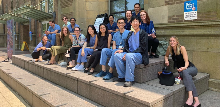 Radiology residents on the Shapiro steps