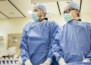 BIDMC Interventional Radiologists Marwan Moussa, MD, and Julie C. Bulman, MD