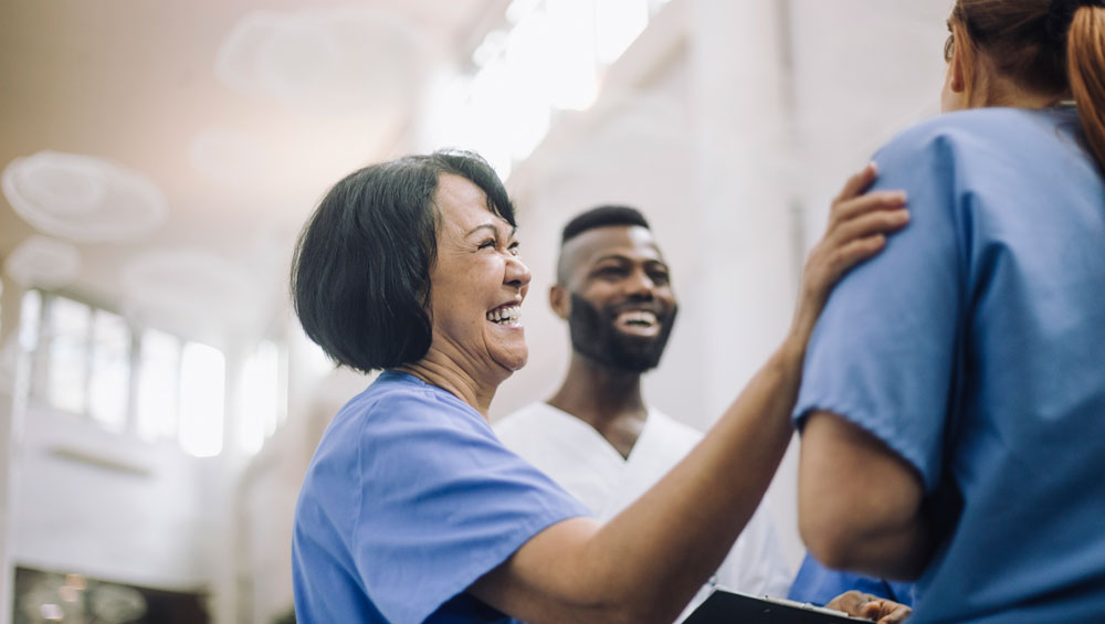 Healthcare Nurses Collaborating