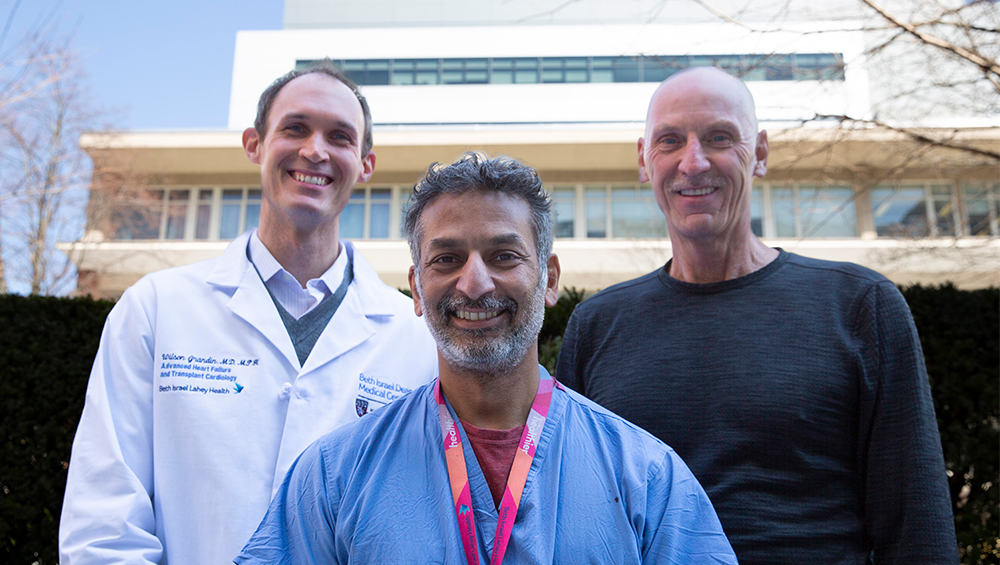 Dr Grandin and Dr Pinto with patient Kim Langway