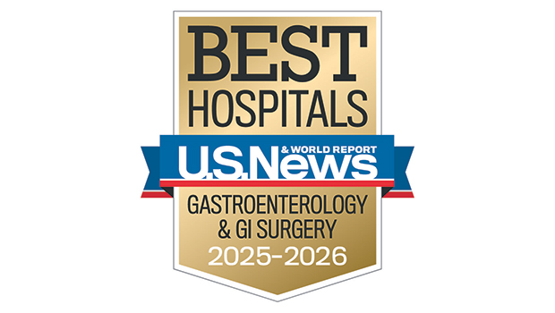 Best Hospital US News Gastroenterology Badge 2025-2026