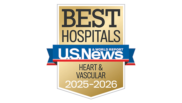U.S News Best Hospital Heart & Vascular 2025-2026 Badge