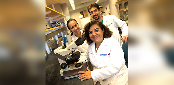 Christiane Ferran with lab members