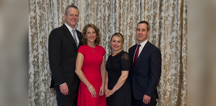 Denis and Tania Cleary with Governor Baker and Lauren Baker